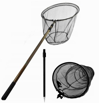DŁUGI PODBIERAK ALUMINIOWY TELESKOPOWY 335cm+ SIATKA RYBY 35x150cm+ SZTYCA