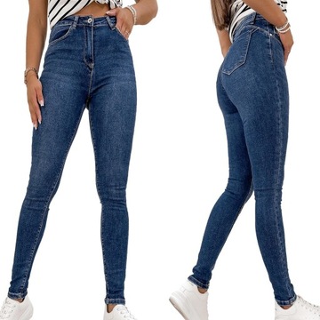 Spodnie Damskie Jeans Wysoki Stan Wyszczuplające rurki TRANG JEANS Rozm. 36