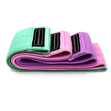 ZESTAW GUM 3X GUMY OPOROWE TAŚMY MATERIAŁOWE DO ĆWICZEŃ MINI BAND FITNESS