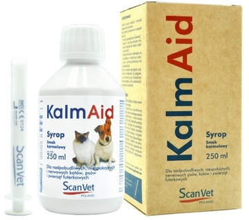 KalmAid dla nerwowych psów, kotów 250 ml