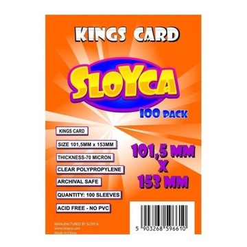 KOSZULKI KINGS CARD 101,5X153MM (100 SZT) [GRA]