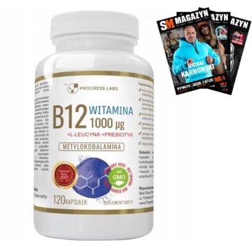 METYLOKOBALAMINA Witamina B12 1000g 120kap WEGAN