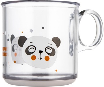 CANPOL KUBEK ANTYPOŚLIZGOWY Z UCHWYTEM 170ml TRANSPARENTY - EXOTIC ANIMALS