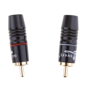 6x2X miedziany wtyk AV Audio złącze męskie