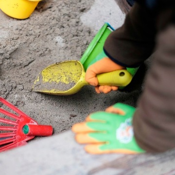 ДЕТСКИЕ САДОВЫЕ ПЕРЧАТКИ ИЗ ПОЛИЭСТЕРА, Грубое ЛАТЕКСНОЕ ПОКРЫТИЕ, 4 ПАРЫ XXXS