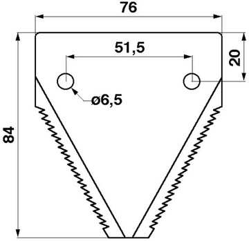 Лезвие косы Claas RASSPE с низким вырезом.
