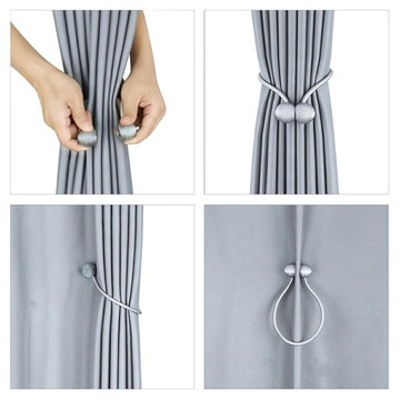 2x МАГНИТНАЯ ПРЯЖКА КРЕПЛЕНИЕ ДЛЯ ШТОР