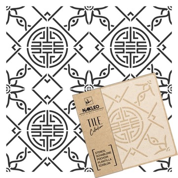 SZABLON MALARSKI do kafelków płytek LINFEN 60x60cm