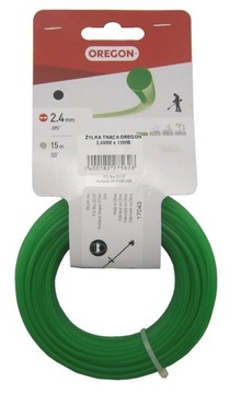 ŻYŁKA TNĄCA OREGON 2,4MM x 15MB ETYKIETA OKRĄGŁA