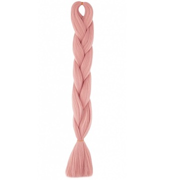 WŁOSY PASMA SYNTETYCZNE KOLOROWE WARKOCZYKI PUDROWY RÓŻ S1-123 60CM