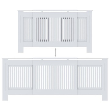 БЕЛАЯ КРЫШКА РАДИАТОРА, 205СМ