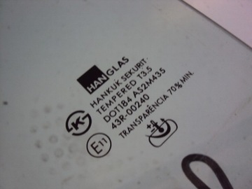 SKLO (OKNO) DVEŘE LEVÝ ZADNÍ CHEVROLET EPICA II