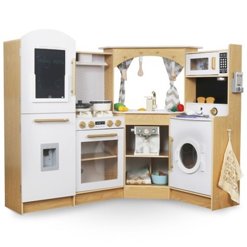 БОЛЬШАЯ ДЕРЕВЯННАЯ ИНТЕРАКТИВНАЯ КУХНЯ XXXXL СО СВЕТОДИОДНЫМ ОСВЕЩЕНИЕМ - 50 ЭЛЕМЕНТОВ