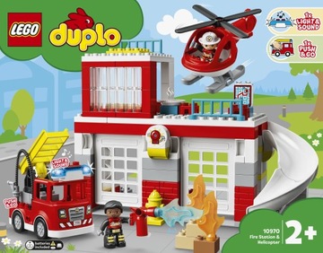 LEGO DUPLO Remiza strażacka i helikopter 10970