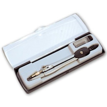 CYRKIEL SZKOLNY METALOWY z grafitem w etui PRZYBORY GEOMETRYCZNE cyrkiel