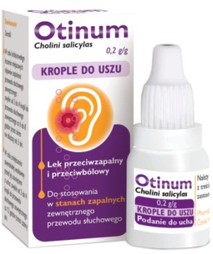 Otinum Lek przeciwzapalny krople do uszu 10 g