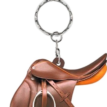 Акриловый брелок в западном стиле с седлом лошади E