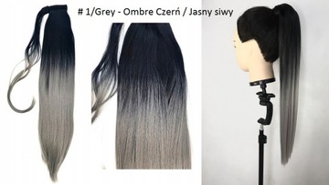 ATTACHED PONY, удлиненный хвост, 60 см, цвет ОМБРЕ