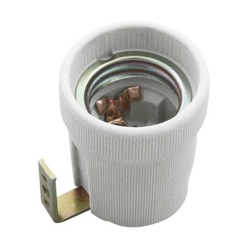 10x OPRAWKA CERAMICZNA PORCELANOWA E27 Z UCHWYTEM