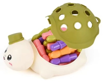 ZABAWKA SENSORYCZNA ŻÓŁW WYPUSTKI MONTESSORI WYJMOWANE KOLCE