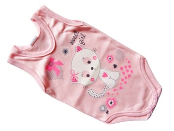 BODY NIEMOWLĘCE DZIEWCZĘCE ramiączka bawełniane 68