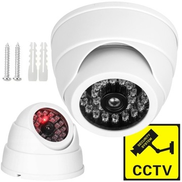 ATRAPA KAMERY MONITORINGU CCTV NA BATERIE Z PODCZERWIENIĄ MIGAJĄCA DIODA