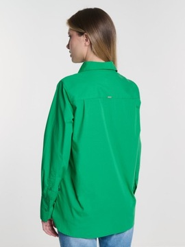 РУБАШКА ЖЕНСКАЯ BIG STAR, ХЛОПОК ЗЕЛЕНЫЙ TIROKO 301 M