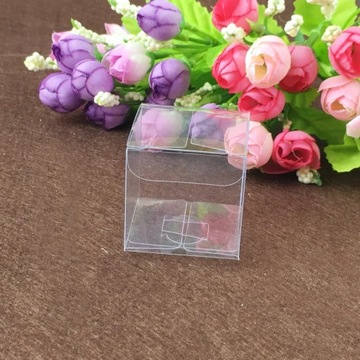 50pcs Square Plastic Box Storage PVC Box Clear Transparent Boxes For Gift B