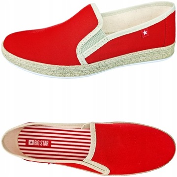 Espadryle damskie Big Star czerwone FF276037 37