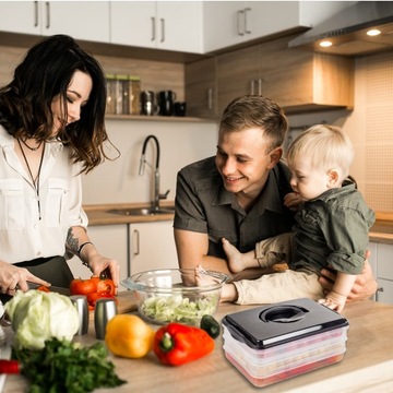 Трехуровневый контейнер-органайзер для мяса и сыров.