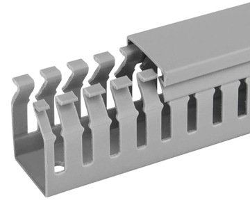 KORYTO KABLOWE GRZEBIENIOWE Z POKRYWĄ PERFOROWANE 25x40 mm DŁUGOŚĆ 2m