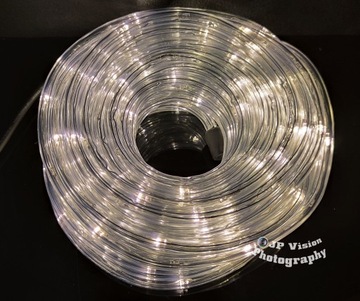 WĄŻ ŚWIETLNY LED 10M LAMPKI CIEPŁY BIAŁY ZEWNĘTRZN