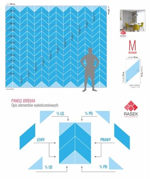 МЯГКИЕ ПАНЕЛИ «ЕЛОЧКА» 30 см РАЗМЕР M