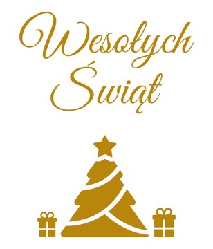 naklejka na okno Wesołych Świąt choinka 77x100cm