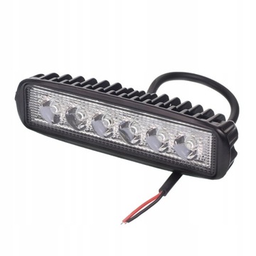 Lampa robocza LED 18W 12-24V płaska skupione 2szt.