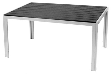Stół do ogrodu ogrodowy na taras aluminium polywood prostokąt 150 x90x74 cm
