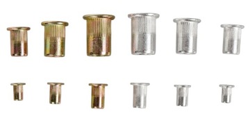 НАБОР ЗАКЛЕПОЧНОЙ ГАЙКИ АЛЮМИНИЕВАЯ + СТАЛЬНАЯ ГАЙКА 300 ШТ.