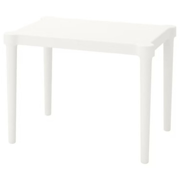 Столик дитячий білий 58x42x43 см легкий пластик IKEA UTTER