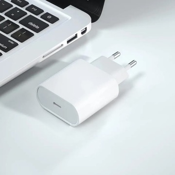 БЫСТРОЕ ЗАРЯДНОЕ УСТРОЙСТВО ДЛЯ IPHONE 20 Вт USB-C + КАБЕЛЬ 1 М