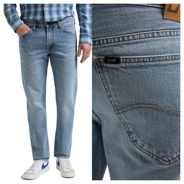 JEANSY MĘSKIE SPODNIE JEANSOWE DŻINSY PROSTE LEE DAREN ZIP FLY W36 L30
