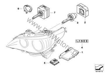 BMW E60 E61 E65 E90 МОДУЛЬ УПРАВЛЕНИЯ ЛАМП ПОВОРОТА КСЕНОНОВЫМИ ФОНАРИ SMC 6934836