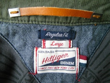 HILFIGER DENIM MARYNARKA SZTRUKS L BDB STAN