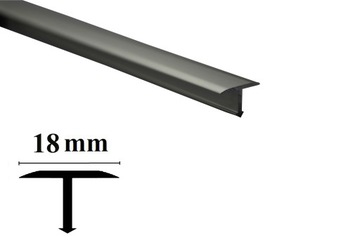 LISTWA łącząca, progowa-TEOWNIK alu.SREBRO 18mm 1m