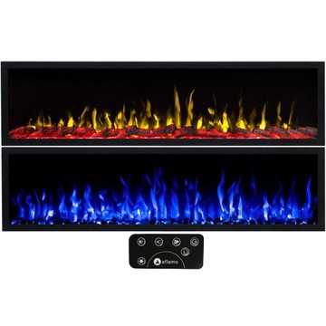 KOMINEK ELEKTRYCZNY LED DO ZAWIESZENIA ZABUDOWY 165 CM AFLAMO PRIDE S165