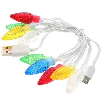 ŁADOWARKA DO TELEFONÓW ŚWIĄTECZNEJ LAMPKI KABEL DO ŁADOWANIA TELEFONÓW