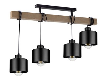 LAMPA PLAFON/SUFITOWY typ: 025-4PL DREWNO LOFT E27