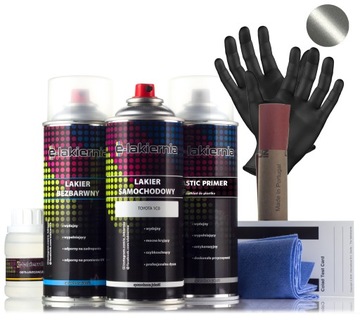LAKIER SAMOCHODOWY SPRAY ZESTAW DO ZDERZAKÓW TOYOTA 1C0