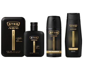 STR8 AHEAD ZESTAW 3cz EDT100ml + SPRAY150ml + ŻEL400ml