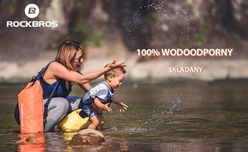 ROCKBROS Worek Żeglarski Torba Wodoodporna na Kajak Kemping Czarna 40L