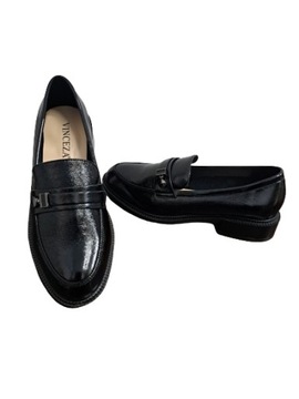 МОКАСИНЫ ЖЕНСКИЕ VINCEZA 66614 ЧЕРНЫЕ РАЗМЕР. 37